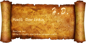 Hadl Darinka névjegykártya